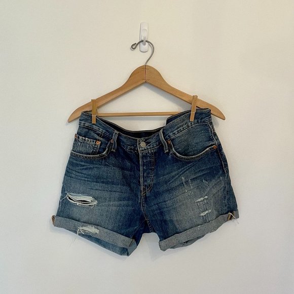 Levi's Distressed Denim Shorts - Picture 1 of 4